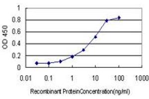 Detection limit for recombinant GST tagged PLAU is approximately 0. (PLAU antibody  (AA 16-115))
