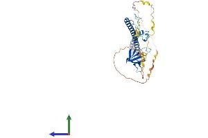 AlphaFold protein structure predicition of Human Recombinant ABI3 Protein, UniprotID Q9P2A4