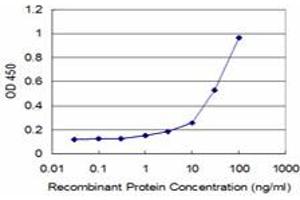 Detection limit for recombinant GST tagged CSDA is approximately 3ng/ml as a capture antibody. (CSDA antibody  (AA 241-330))