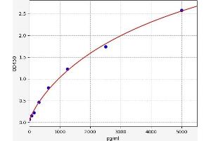 Typical standard curve (EPH Receptor A2 ELISA Kit)