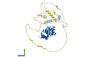 AlphaFold protein structure predicition of Human Recombinant UBAP1L Protein, UniprotID F5GYI3 (UBAP1L Protein (AA 1-381) (His tag))