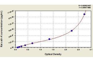 Typical standard curve (Cathepsin K ELISA Kit)