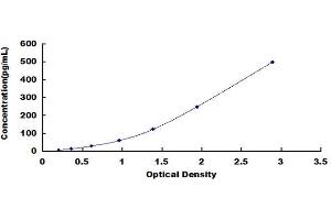 Typical standard curve (CCL20 ELISA Kit)