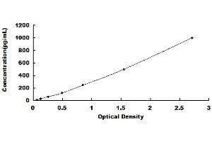 Typical standard curve (IL-25 ELISA Kit)