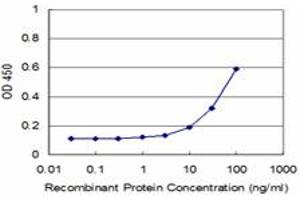 Detection limit for recombinant GST tagged EPHB4 is approximately 3ng/ml as a capture antibody. (EPH Receptor B4 antibody  (AA 198-323))