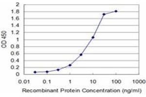 Detection limit for recombinant GST tagged HCLS1 is approximately 0. (HCLS1 antibody  (AA 266-355))