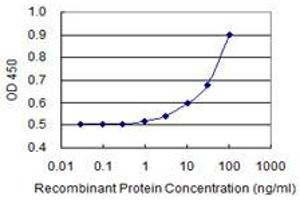 Detection limit for recombinant GST tagged SLC25A23 is 1 ng/ml as a capture antibody. (SLC25A23 antibody  (AA 2-74))