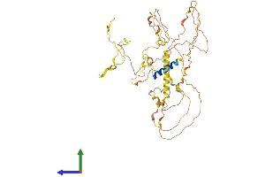 AlphaFold protein structure predicition of Human Recombinant FBRS Protein, UniprotID Q9HAH7