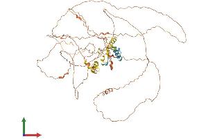 AlphaFold protein structure predicition of Mouse Recombinant Ccdc8 Protein, UniprotID D3YZV8 (CCDC8 Protein (AA 1-685) (His tag))