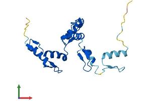 AlphaFold protein structure predicition of Human Recombinant ZNF833P Protein, UniprotID Q6ZTB9 (LOC401898 Protein (AA 1-187) (His tag))