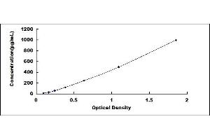 Typical standard curve (Cathepsin K ELISA Kit)