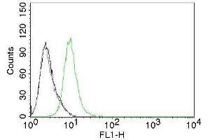 Flow Cytometry of human p27 on Jurkat cells.
