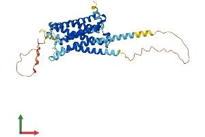 AlphaFold protein structure predicition of Mouse Recombinant Htr1b Protein, UniprotID P28334