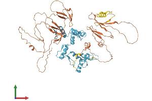 AlphaFold protein structure predicition of Human Recombinant ZNF143 Protein, UniprotID P52747 (ZNF143 Protein (AA 1-638) (His tag))