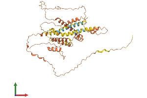 AlphaFold protein structure predicition of Human Recombinant APOL5 Protein, UniprotID Q9BWW9 (Apolipoprotein L 5 Protein (AA 1-433) (His tag))