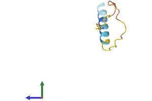 AlphaFold protein structure predicition of Human Recombinant PRCD Protein, UniprotID Q00LT1 (PRCD Protein (AA 1-54) (Fc Tag))
