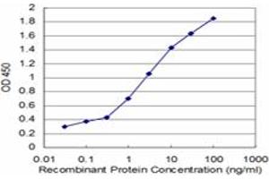 Detection limit for recombinant GST tagged NUPL1 is approximately 0. (NUPL1 antibody  (AA 323-422))