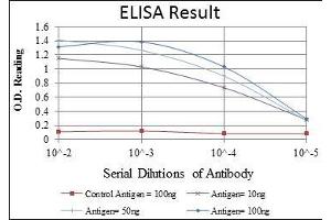 Red: Control Antigen (100 ng), Purple: Antigen (10 ng), Green: Antigen (50 ng), Blue: Antigen (100 ng),