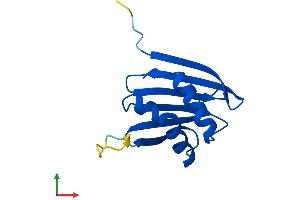 AlphaFold protein structure predicition of Human Recombinant PSMG3 Protein, UniprotID Q9BT73