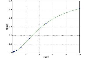 A typical standard curve (Occludin ELISA Kit)