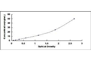 Typical standard curve (hCG ELISA Kit)