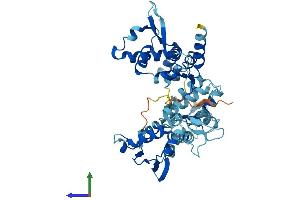 AlphaFold protein structure predicition of Mouse Recombinant Gtf2h4 Protein, UniprotID O70422