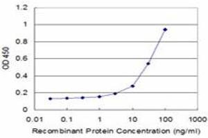 Detection limit for recombinant GST tagged RPS3 is approximately 3ng/ml as a capture antibody. (RPS3 antibody  (AA 144-243))