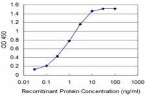 Detection limit for recombinant GST tagged TLX3 is approximately 0.