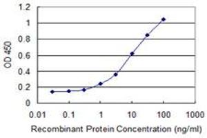 Detection limit for recombinant GST tagged ZSCAN16 is 0. (ZSCAN16 antibody  (AA 132-230))