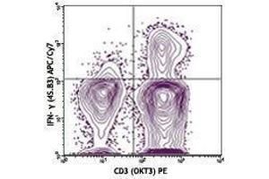 Flow Cytometry (FACS) image for anti-Interferon gamma (IFNG) antibody (APC-Cy7) (ABIN2660717) (Interferon gamma antibody  (APC-Cy7))