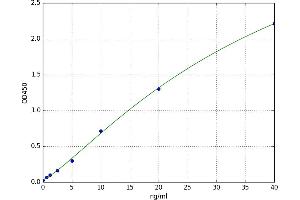A typical standard curve (Vitamin D Receptor ELISA Kit)