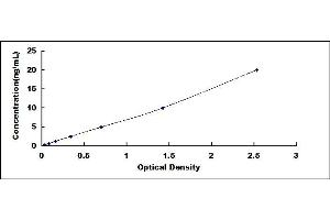 Typical standard curve (TXNRD2 ELISA Kit)