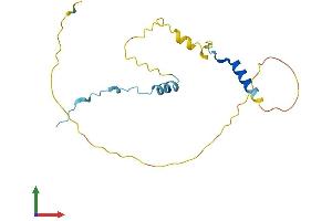 AlphaFold protein structure predicition of Mouse Recombinant Ppp1r1a Protein, UniprotID Q9ERT9 (PPP1R1A Protein (AA 1-171) (His tag))