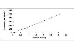 Typical standard curve (S100 Protein (S100) ELISA Kit)