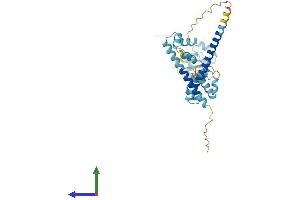 AlphaFold protein structure predicition of Human Recombinant DFFA Protein, UniprotID O00273 (DFFA Protein (AA 1-331) (His tag))