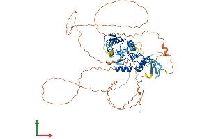 AlphaFold protein structure predicition of Human Recombinant ZNF280B Protein, UniprotID Q86YH2 (ZNF280B Protein (AA 1-543) (His tag))