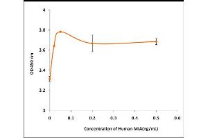 Activity Assay (AcA) image for Melanoma Inhibitory Activity (MIA) (Active) protein (ABIN5509521) (MIA Protein)