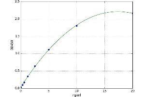 A typical standard curve (CMA1 ELISA Kit)