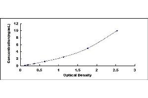 Typical standard curve (EPAS1 ELISA Kit)