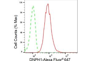 Flow cytometric analysis of DNPH1 expression in HepG2 cells using DNPH1 antibody (ABIN7798082), 1:2,000).