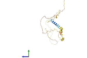 AlphaFold protein structure predicition of Mouse Recombinant Caly Protein, UniprotID Q9DCA7 (CALY Protein (AA 1-226) (His tag))
