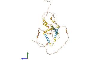 AlphaFold protein structure predicition of Human Recombinant NPIPB9 Protein, UniprotID F8W1W9 (NPIPB9 Protein (AA 1-429) (His tag))