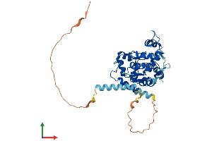 AlphaFold protein structure predicition of Mouse Recombinant Chst14 Protein, UniprotID Q80V53
