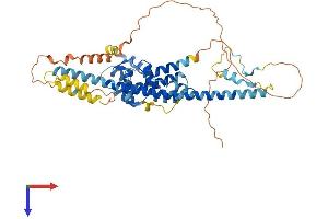 AlphaFold protein structure predicition of Mouse Recombinant Fv1 Protein, UniprotID P70213 (FV1 Protein (AA 1-459) (His tag))