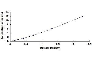 Typical standard curve (IGF1 ELISA Kit)