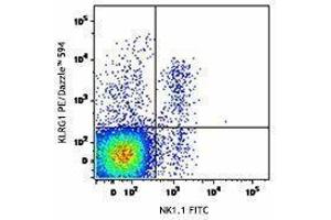 Flow Cytometry (FACS) image for anti-Killer Cell Lectin-Like Receptor Subfamily G, Member 1 (KLRG1) antibody (PE/Dazzle™ 594) (ABIN2659782) (KLRG1 antibody  (PE/Dazzle™ 594))