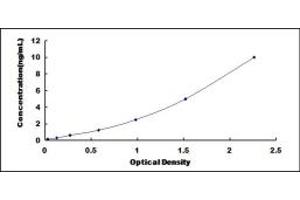 Typical standard curve (Huntingtin ELISA Kit)