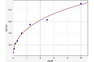 Typical standard curve (ELANE ELISA Kit)