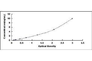 Typical standard curve (C19ORF80 ELISA Kit)