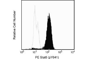 Flow Cytometry (FACS) image for anti-Signal Transducer and Activator of Transcription 6, Interleukin-4 Induced (STAT6) (pTyr641) antibody (PE) (ABIN1177231)